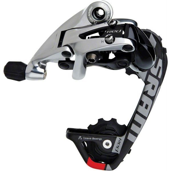 The rear derailleur SRAM RED Medium Cage 10 speeds