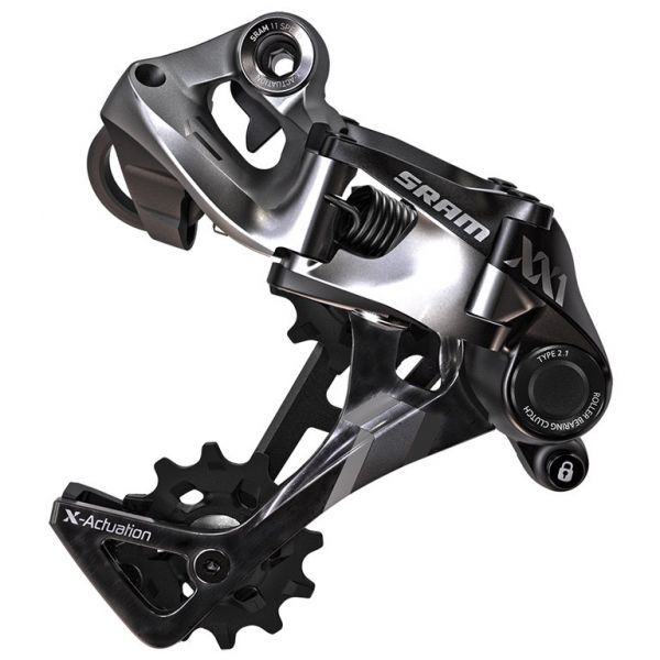 The rear derailleur SRAM XX1 TYPE 2.1 11 speeds Black