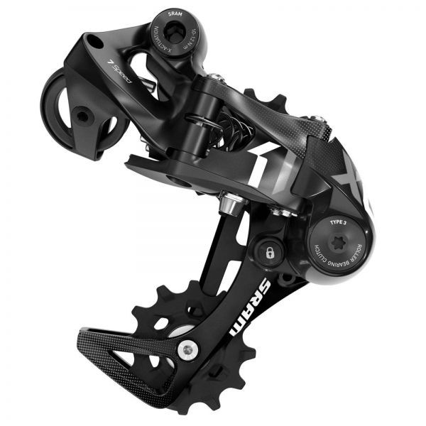 The rear derailleur SRAM X01 DH 7 speeds Short Cage