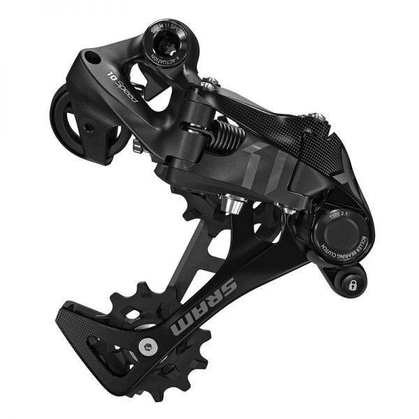 The rear derailleur SRAM X01 DH 10 speeds Short Cage