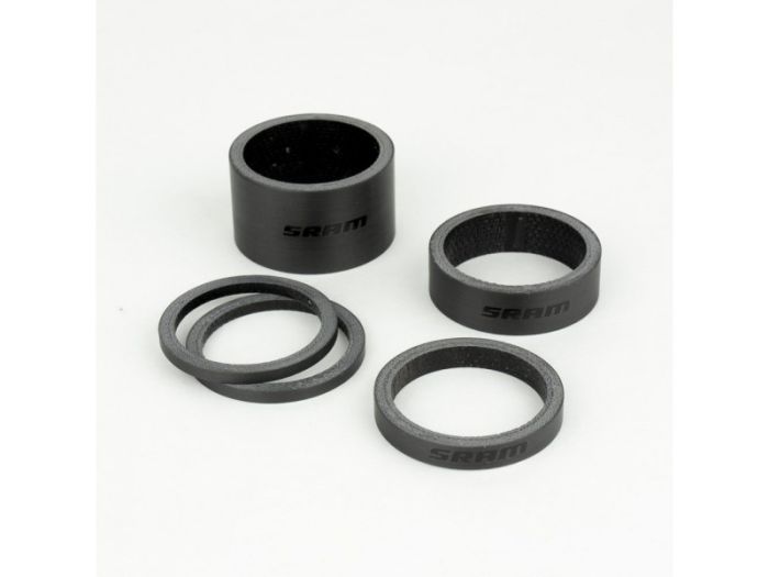 steering column spacer SRAM UD Carbon Gloss Black Logo 2.5mmx2.5mmx1.10mmx1.20mmx1 00.4318.035.000