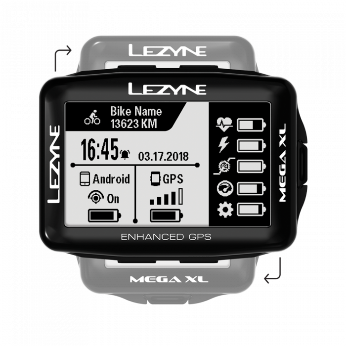 Cycling computer Lezyne Mega XL GPS HR / ProSC LOADED Black