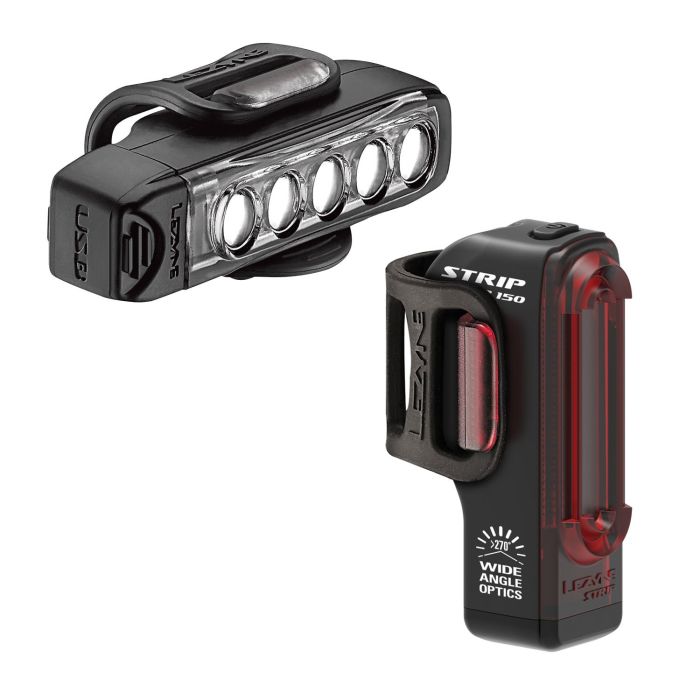 Lights front rear Lezyne STRIP DRIVE PAIR Black