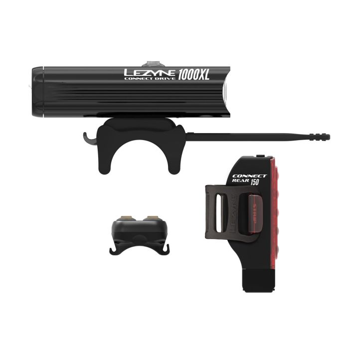 Light kit Lezyne CONNECT DRIVE PRO 1000XL / STRIP CONNECT PAIR Black