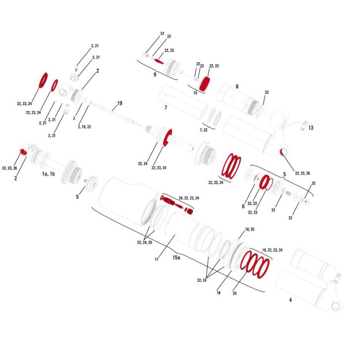 ROCKSHOX Servicekit Basic for Vivid Air 2011 11.4115.100.010