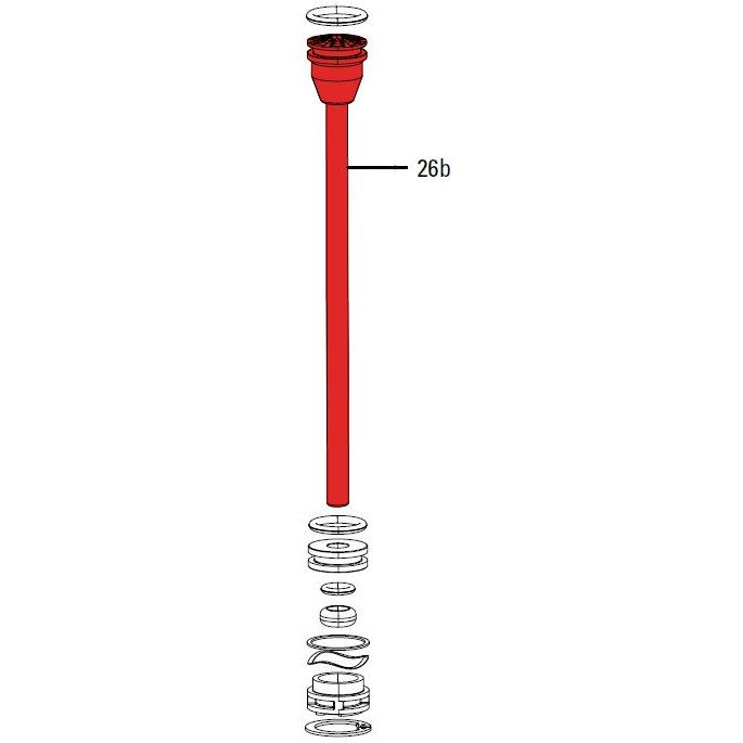 ROCKSHOX Shaft for Solo Air Spring of SID B Reba 26 11.4018.021.005