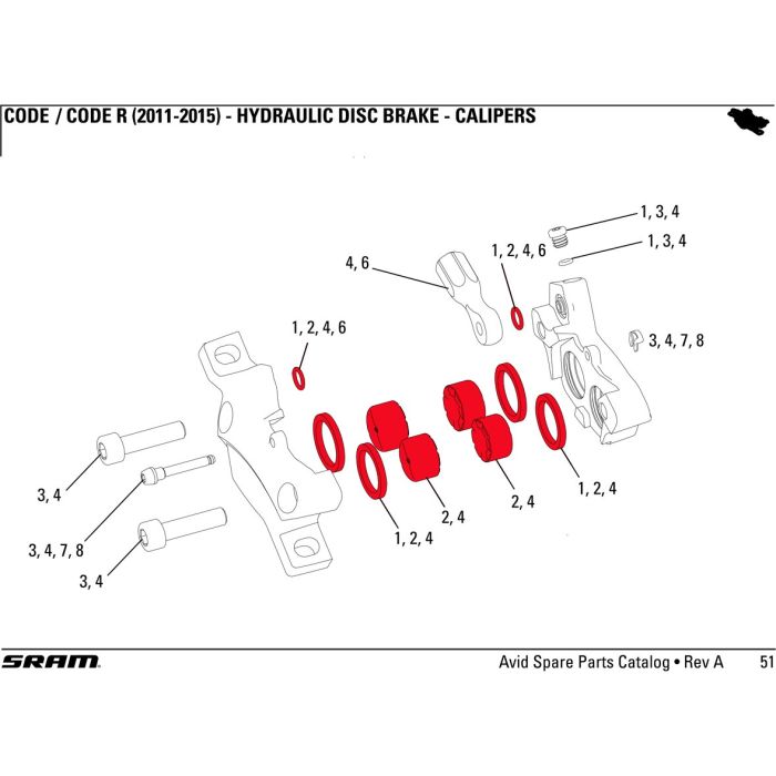 AVID Piston Servicekit for Code/Code R from 2011 11.5015.068.020