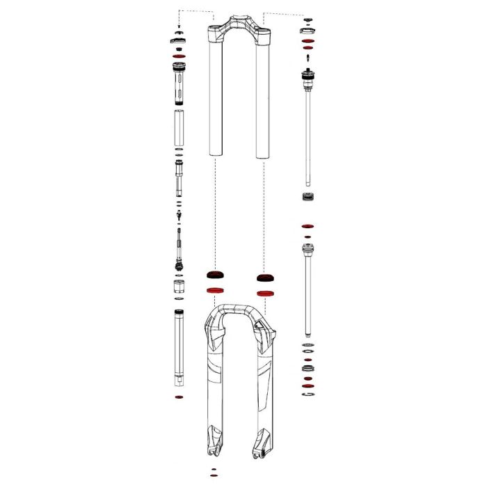 Repair kit for forks service kit ROCKSHOX Lyrik RCT3 Dual Position Air