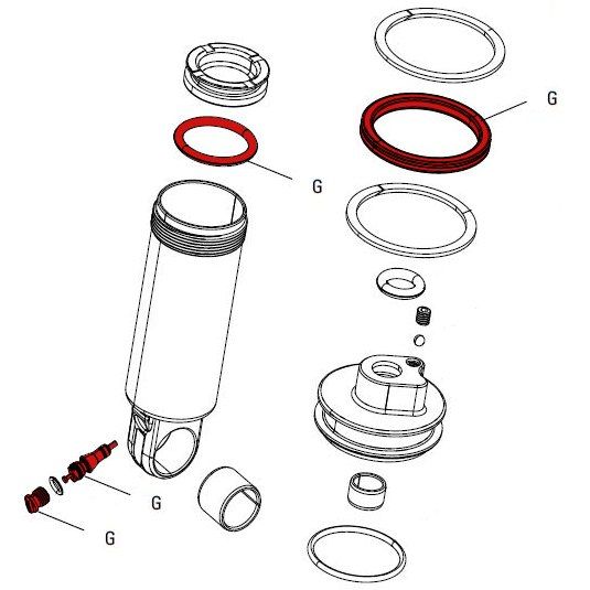 ROCKSHOX Service Kit Basic Monarch XX 2012 11.4118.006.010