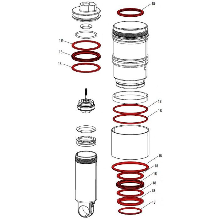 ROCKSHOX Service Kit Basic Monarch 3 RT3 2013 11.4118.015.010