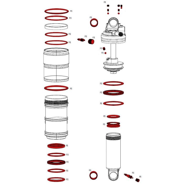 ROCKSHOX Service Kit Full Monarch B1/C1/D1 11.4118.038.000