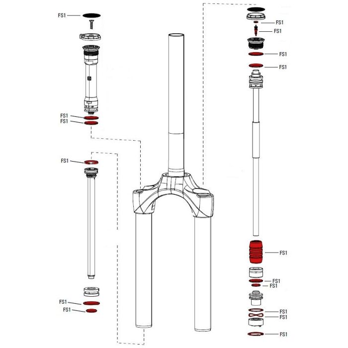 ROCKSHOX Service Kit Full Paragon Gold A1 11.4018.056.000