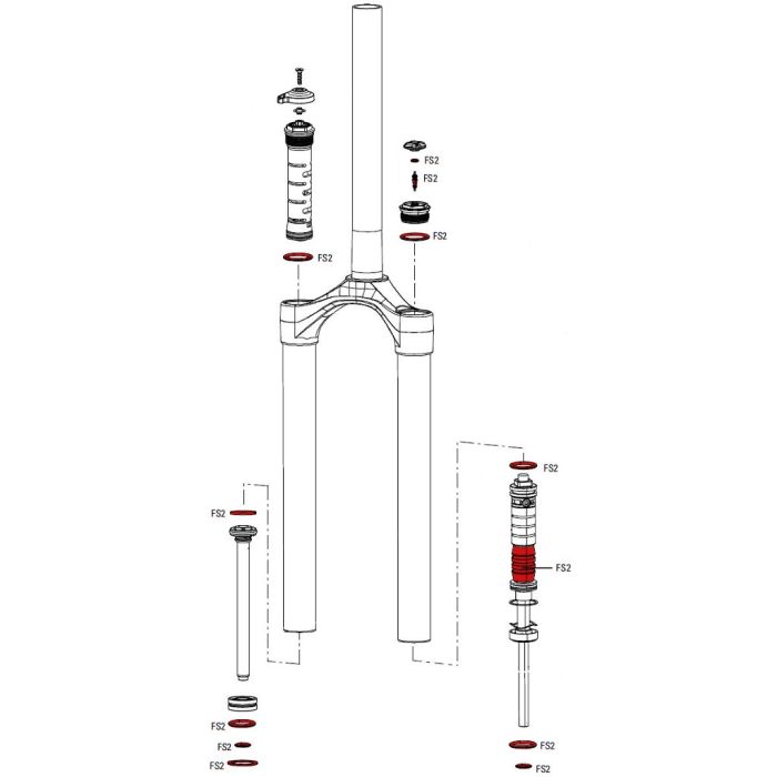 ROCKSHOX Service Kit Full Recon Gold Solo Air 11.4018.056.001