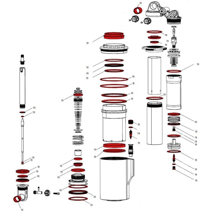 ROCKSHOX Service kit full shox VIVID AIR B1 11.4118.032.001