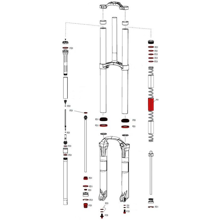 ROCKSHOX Service Kit Full for BoXXer Team 11.4018.055.020