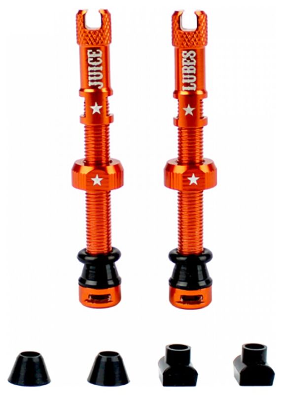 JUICE LUBES Tubeless Valves Orange 48mm 5060731387943