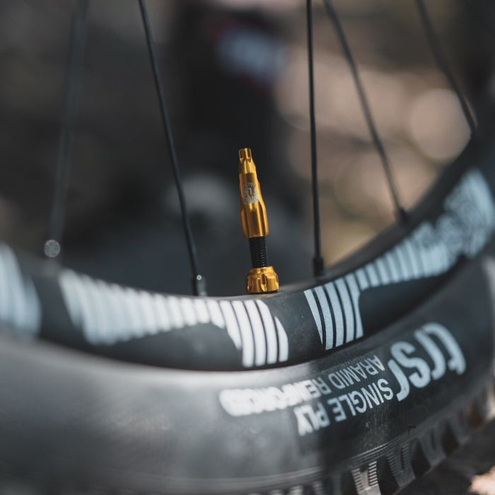 Nipples tubeless Lezyne CNC TLR VALVE 44mm Gold