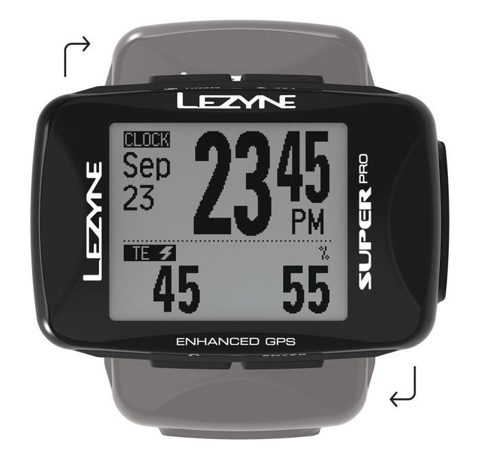 Cycling computer Lezyne Super PRO GPS HR / ProSC LOADED Black