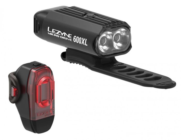 Set light LEZYNE MICRO DRIVE 600XL / KTV PAIR Black