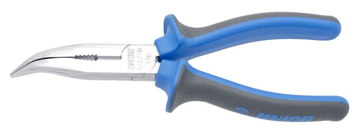 UNIOR TOOLS Long nose pliers with side cutter and pipe grip bent 170 607966-512/1BI