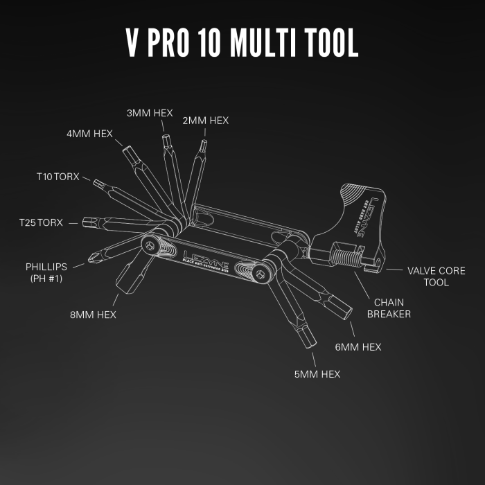 LEZYNE Hex Tool V PRO 10 Black Y14