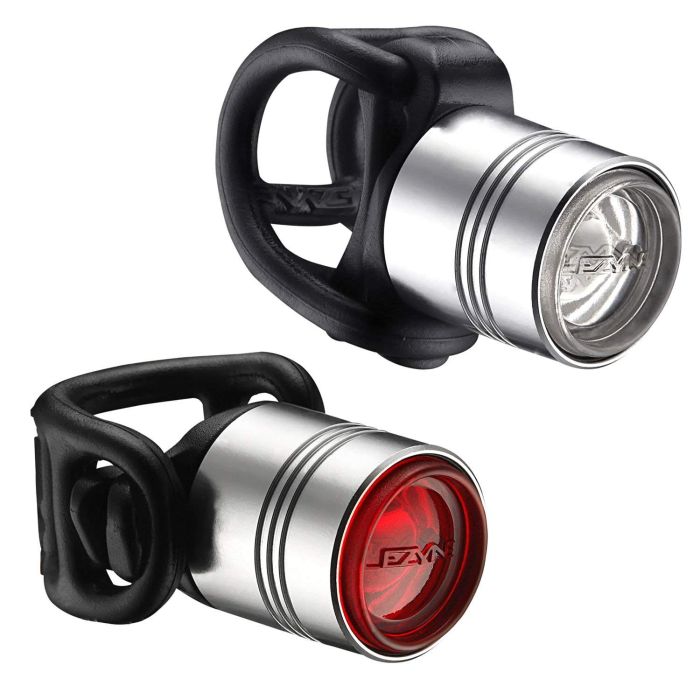 Lights front rear LED FEMTO DRIVE PAIR Silver