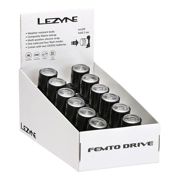 Kit LEZYNE LED FEMTO DRIVE BOX SET FRONT Black