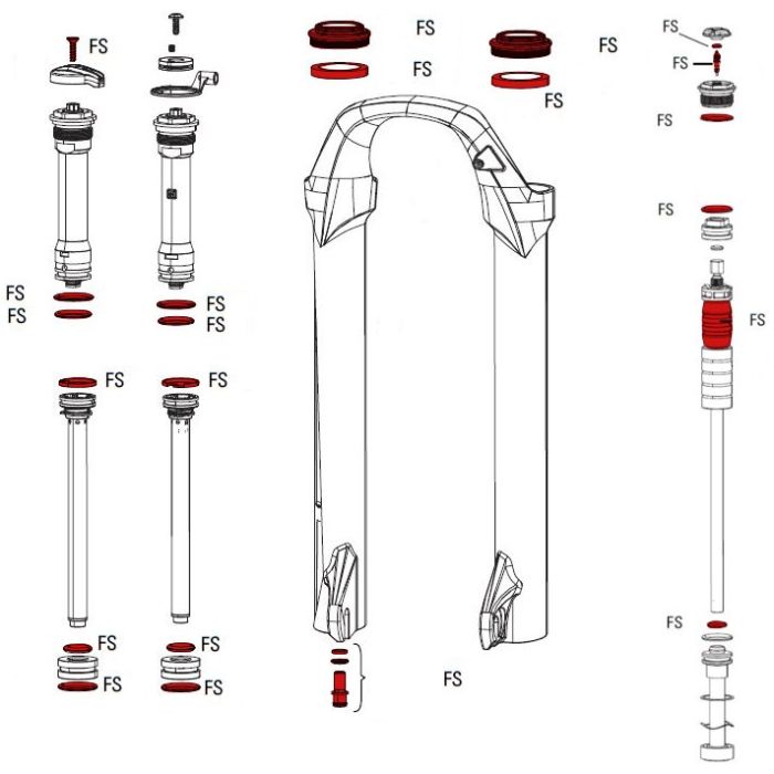 ROCKSHOX Servicev Kit Full 30 Gold Solo Air 11.4018.035.000