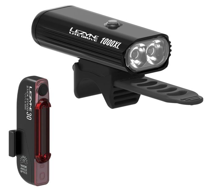 light set Lezyne Lite Drive 1000XL / Stick Drive Black