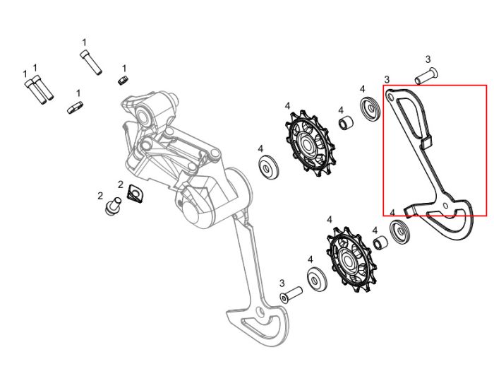 TEKTRO RD-M350/T350 Rear Derailleur Inner cage