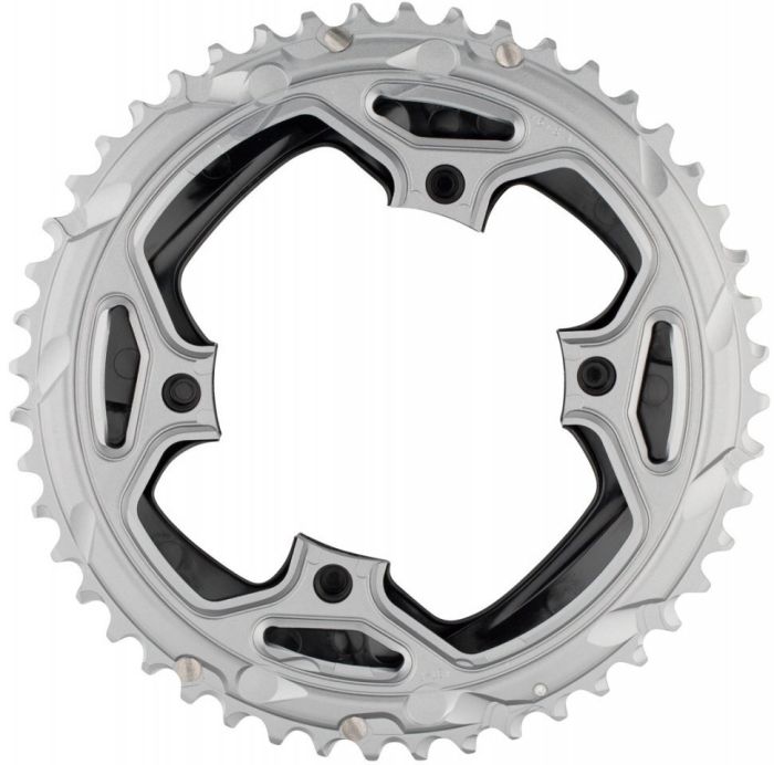 SRAM Chainring ROAD 46T 107BCD 2X12 FORCE with cover plate Polar Grey 00.6218.015.002