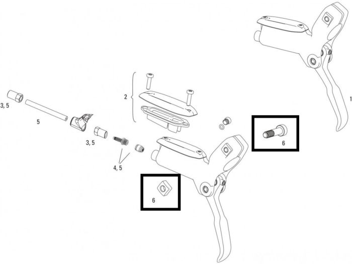 RAM Avid Brake Lever Clamp Bolt & Nut DB1 11.5018.019.000