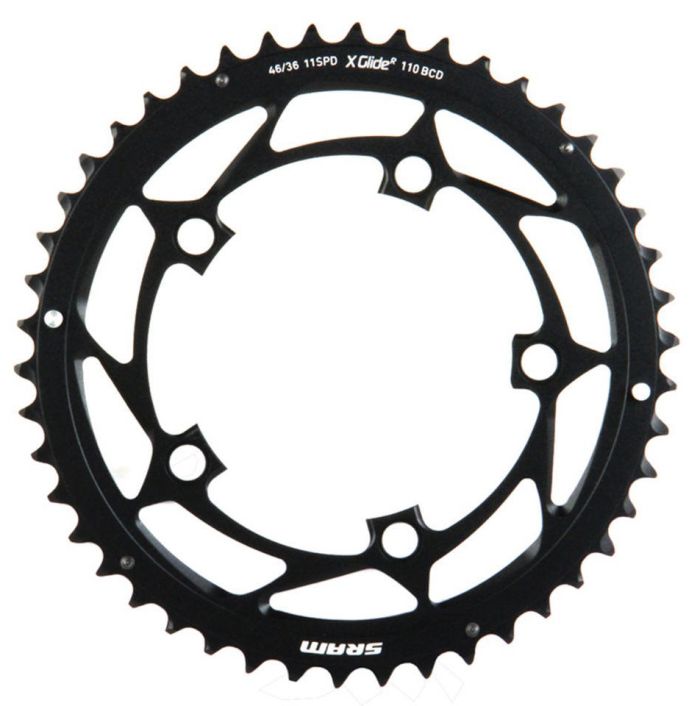 SRAM Chainring X-Glide ROAD 46T 11sp BCD110 2-Pin Black 11.6218.010.002