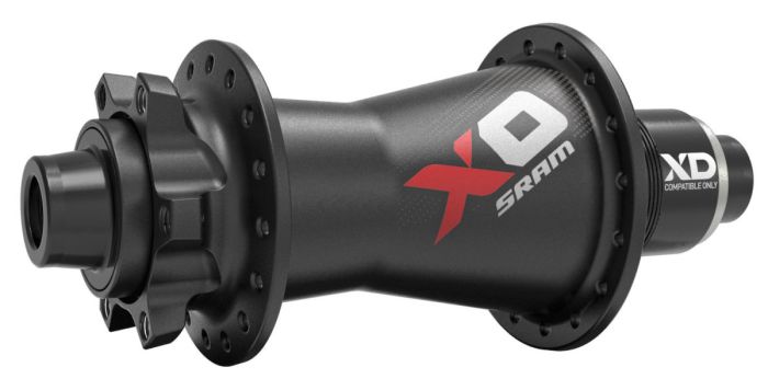 Bushing rear Sram X0 DH 6-bolt 32H Black / Red XD drum 00.2018.006.022