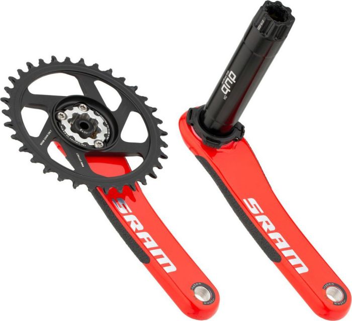 Crankset Sram X01 DH DUB 34T 165mm 10-11 Speed ??Black Red 00.6118.604.000