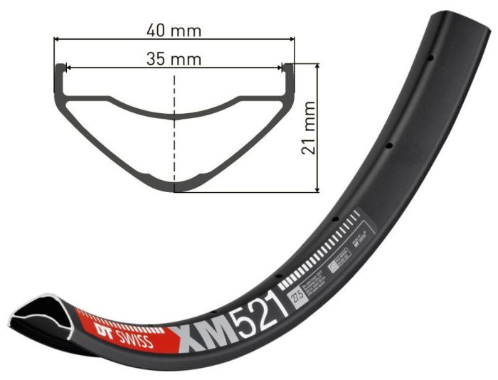 Rim DT SWISS XM521 27.5 "32H