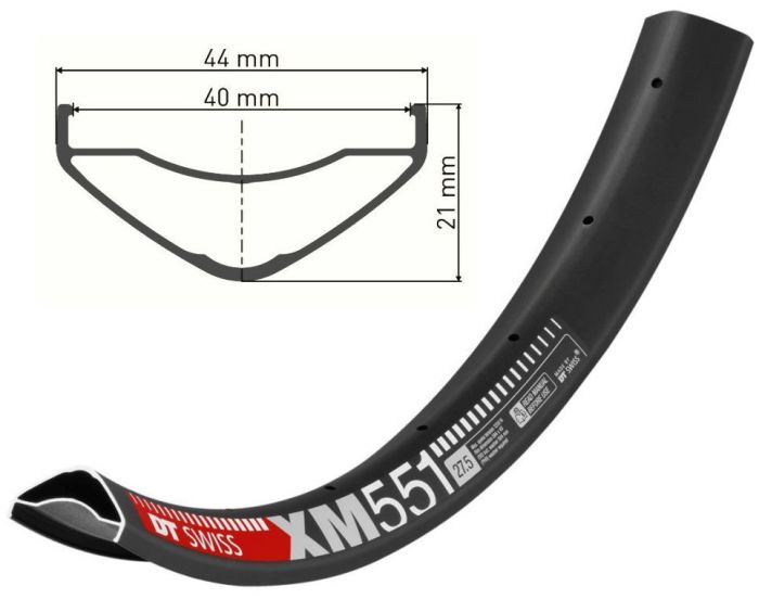 Rim DT SWISS XM551 27.5 "32H