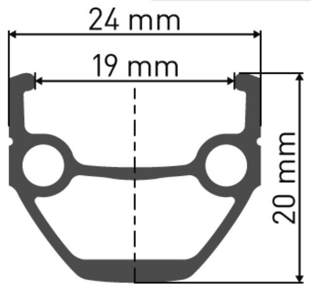 DT SWISS Rim 26" 535 19mm Rim Brake 32H RTT0XXRPS32S021129