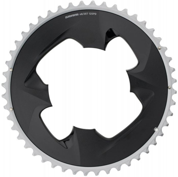 SRAM Chainring ROAD 46T 107BCD 2X12 FORCE with cover plate Polar Grey 00.6218.015.002