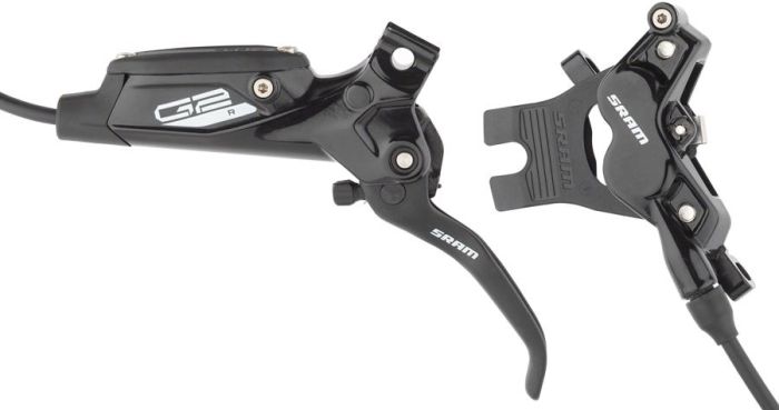 Hydraulic disc brakes SRAM G2 R Aluminum Lever Gloss Black Front 950mm Hose 00.5018.126.000