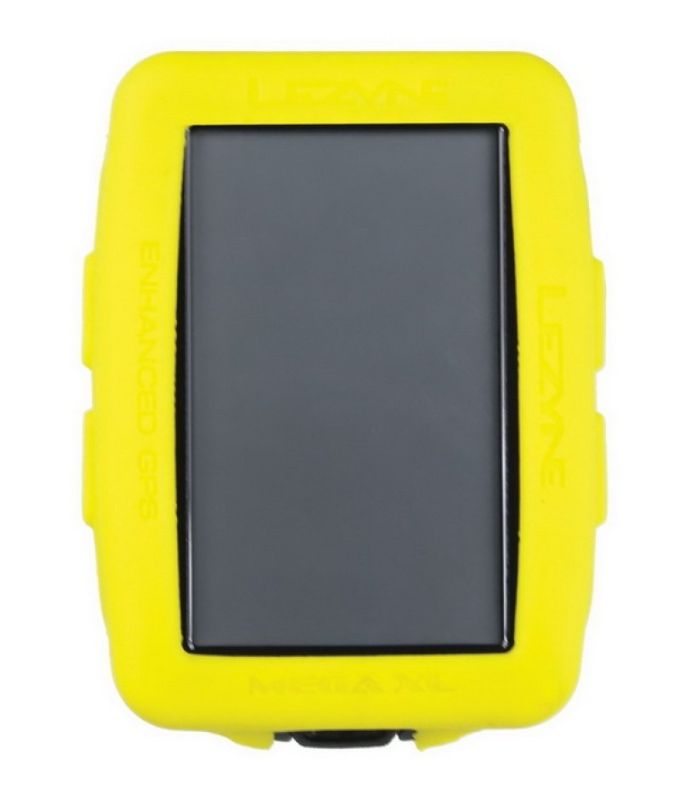 Case for bicycle computer Lezyne MEGA XL GPS COVER Yellow