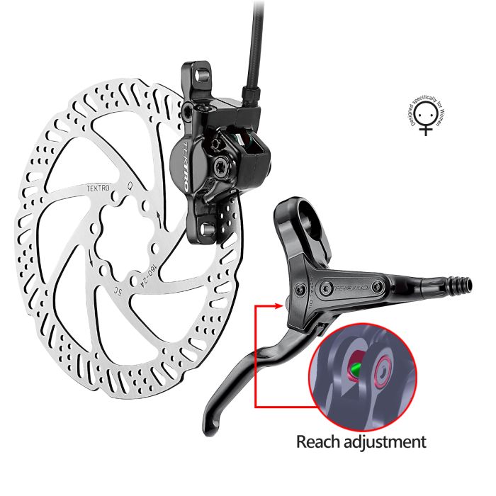 The front hydraulic disc brake Tektro Auriga HD-M285-F 800mm Black