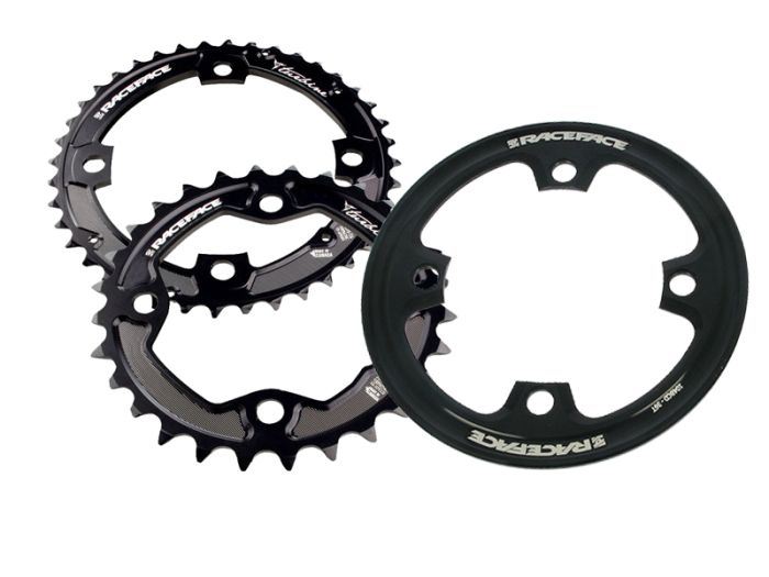 Set of stars, and the protection of Race Face SET 4 BOLT TURBINE 24/36 / BASH 10SPD BLACK