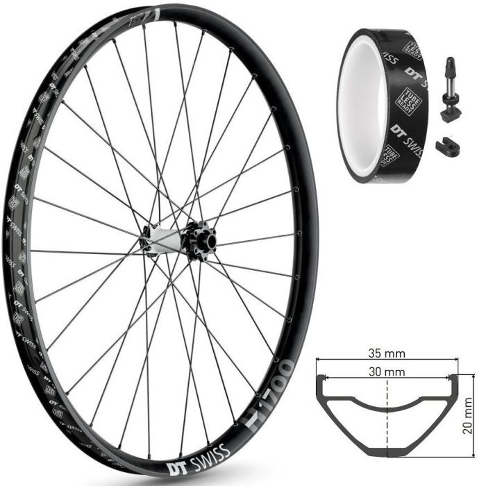 Front wheel DT Swiss H1700 Spline 30 Boost 29 "6-Bolt 15x110mm