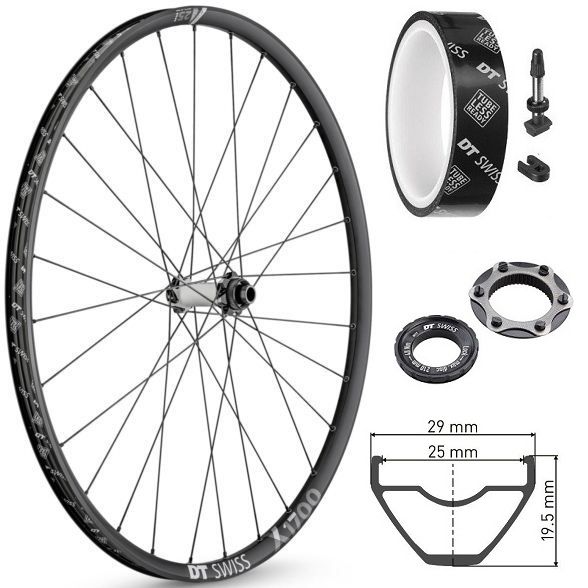 Front wheel DT Swiss X1700 Spline 29 "Centerlock 15x100mm