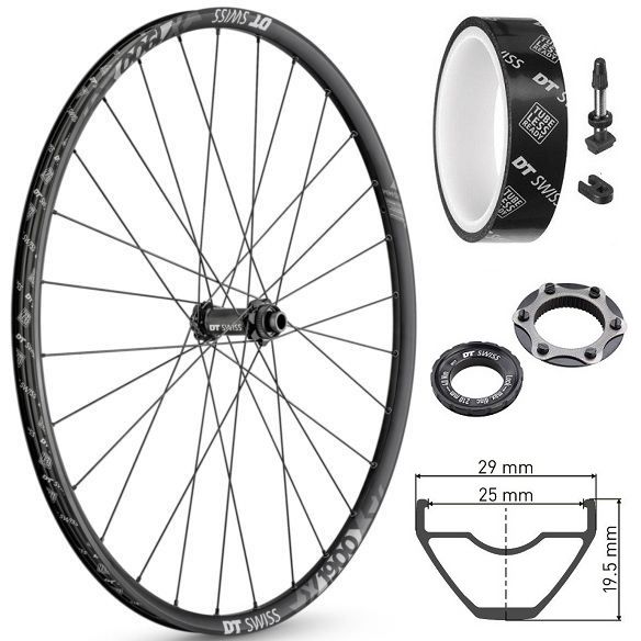 Front wheel DT Swiss X1900 Spline 25 29 "Centerlock 15x100mm