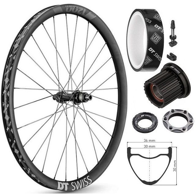 Rear wheel DT Swiss XMC1200 Spline Boost 29 "Centerlock Sram XD 12x148mm