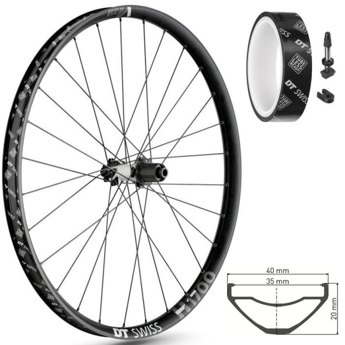 Rear wheel DT Swiss H1700 Spline 35 Boost 27.5 "6-Bolt Shimano HG 12x148mm