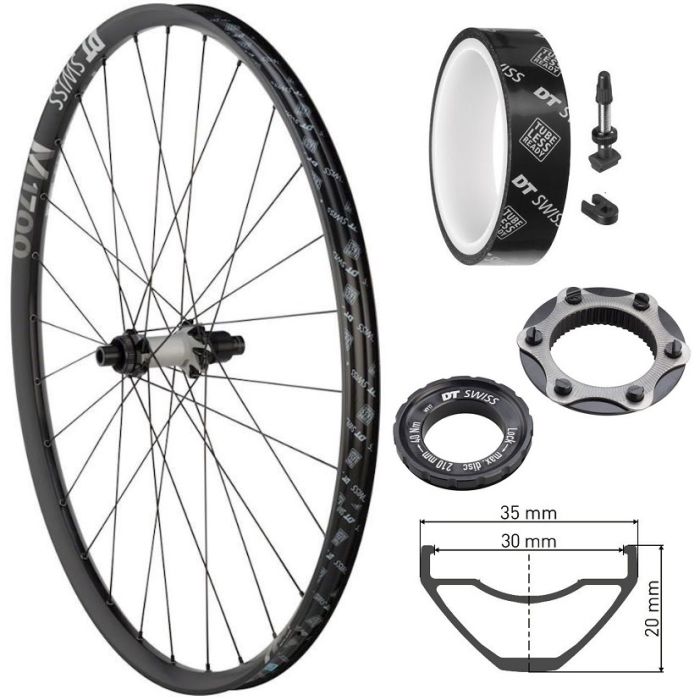 Rear wheel Dt Swiss M1700 Spline Boost 29 "Centerlock Sram XD 12x148mm