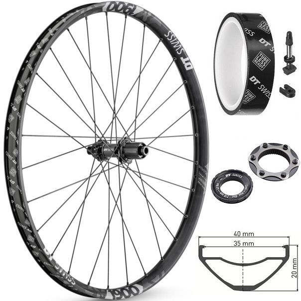 Rear wheel DT Swiss M1900 Spline 35 27.5 "Centerlock Shimano HG 12x142mm